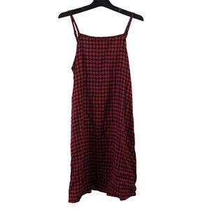 Art Class Girls Dress Houndstooth Red Black XL 14‎ 16 Sleeveless Spaghetti Strap